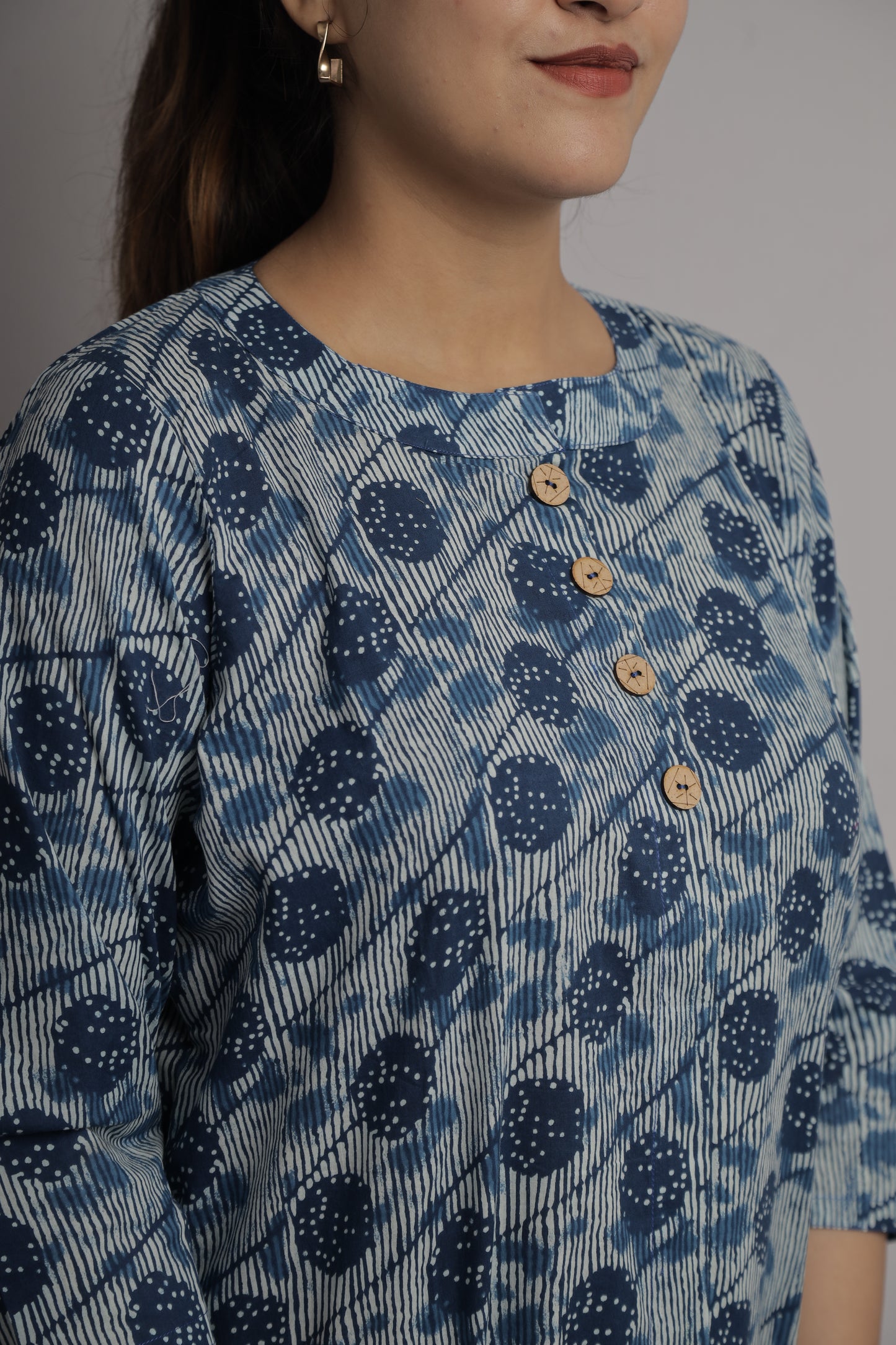 Abstract Print Baitha Collar Co-ord Set