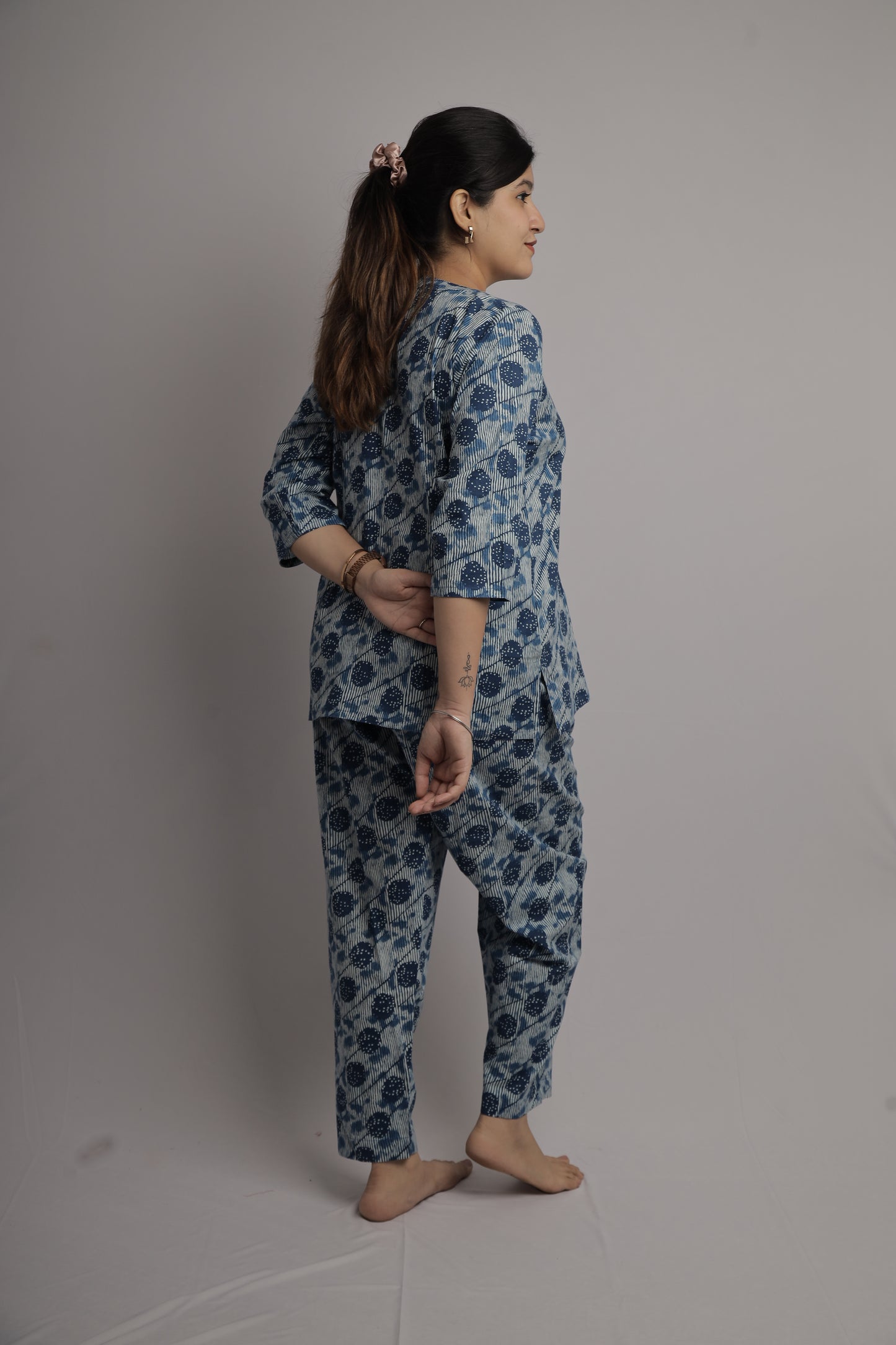 Abstract Print Baitha Collar Co-ord Set