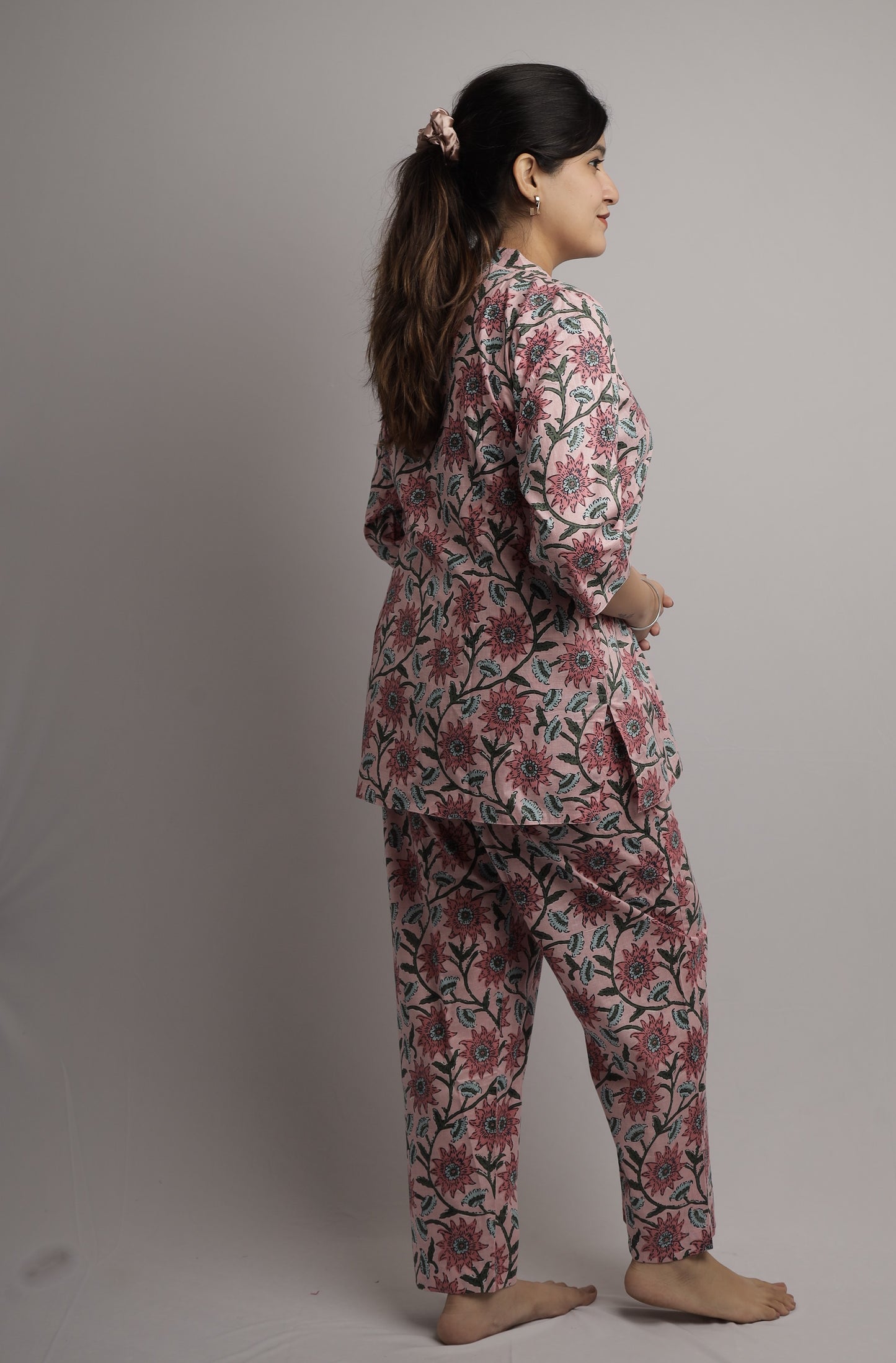 Floral Baitha Collar Co-ord Set