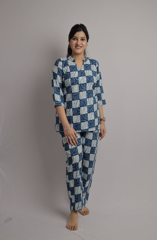 Chinese Collar  Co-ord Set