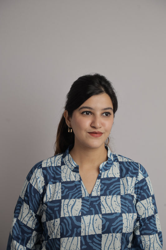 Chinese Collar  Co-ord Set