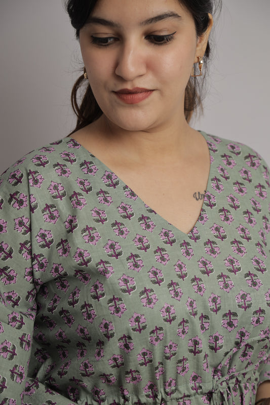 Tiny Floral Kaftan Co-ord Set