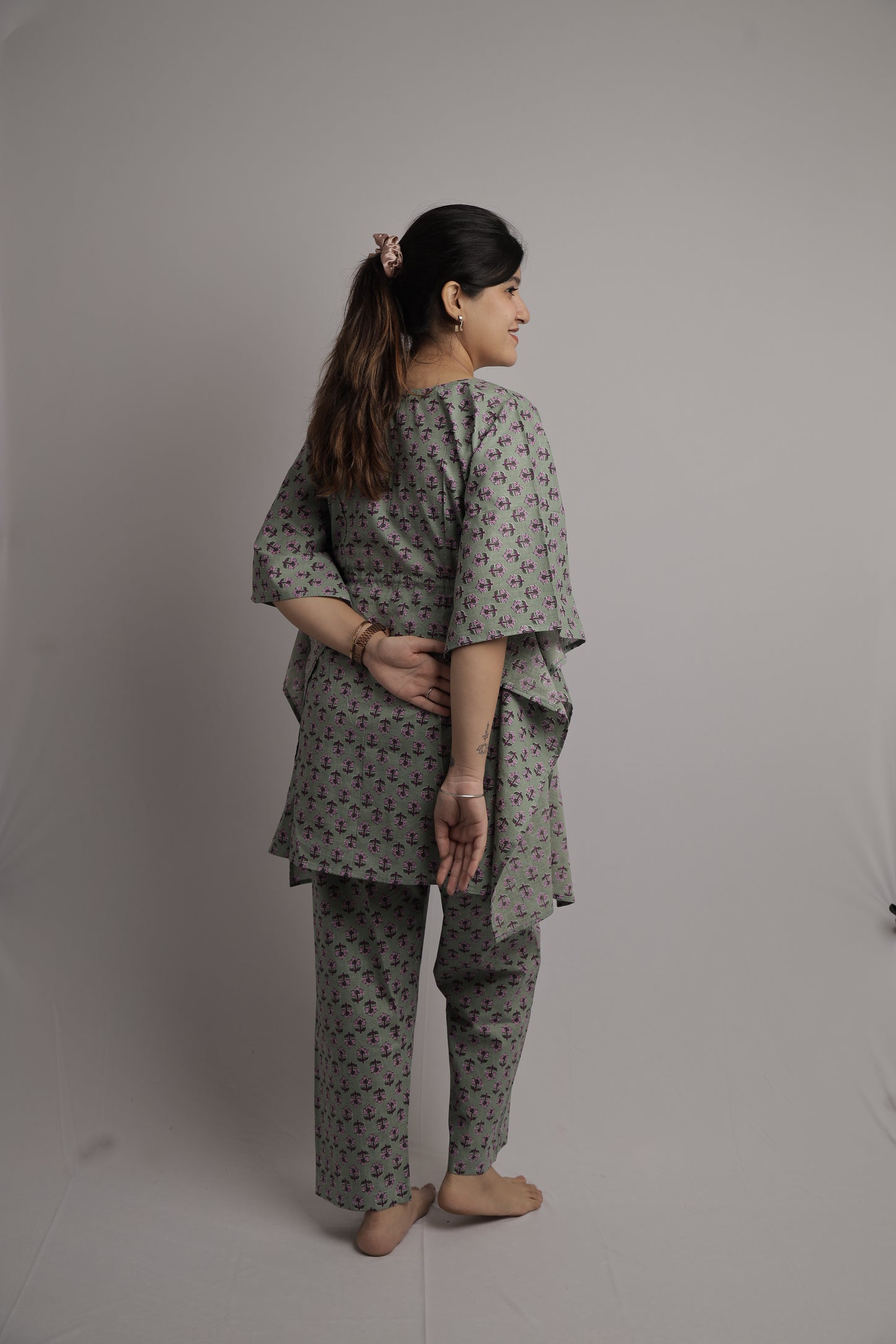 Tiny Floral Kaftan Co-ord Set