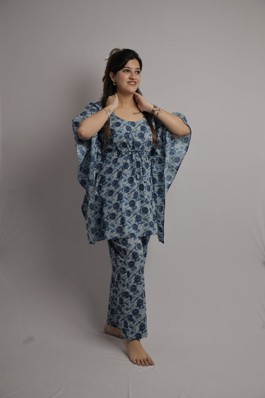Abstract Floral Kaftan Co-ord Set
