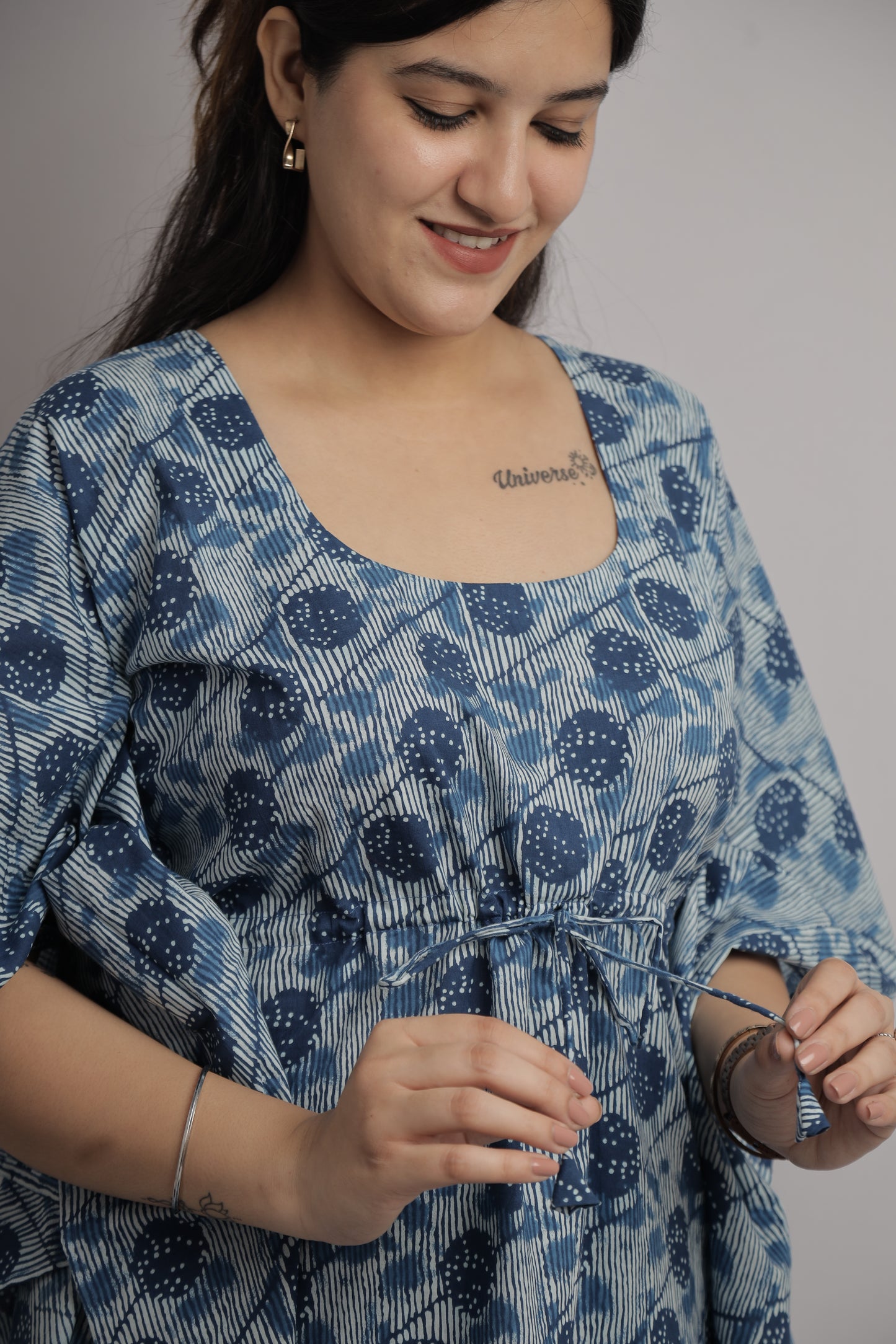Abstract Floral Kaftan Co-ord Set