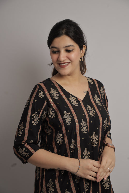 Midnight Bloom Co-ord Set