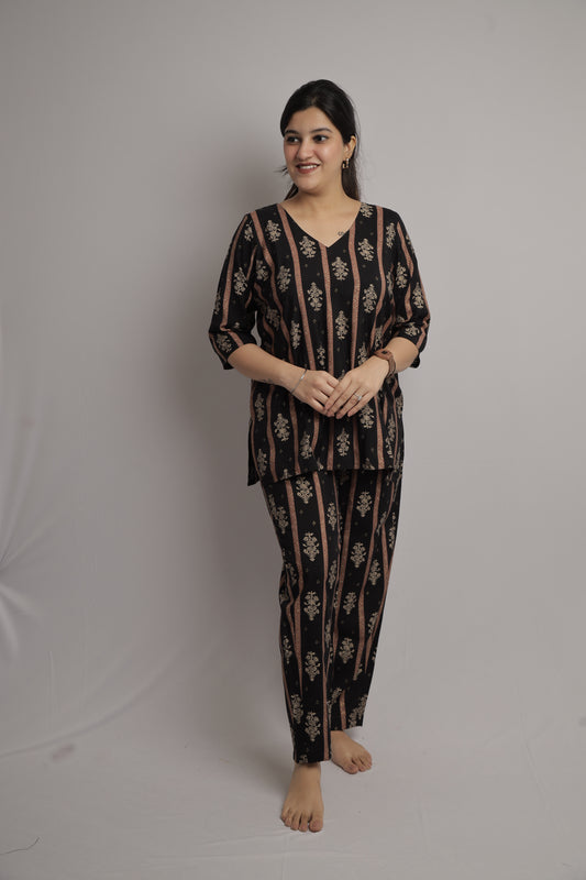 Midnight Bloom Co-ord Set