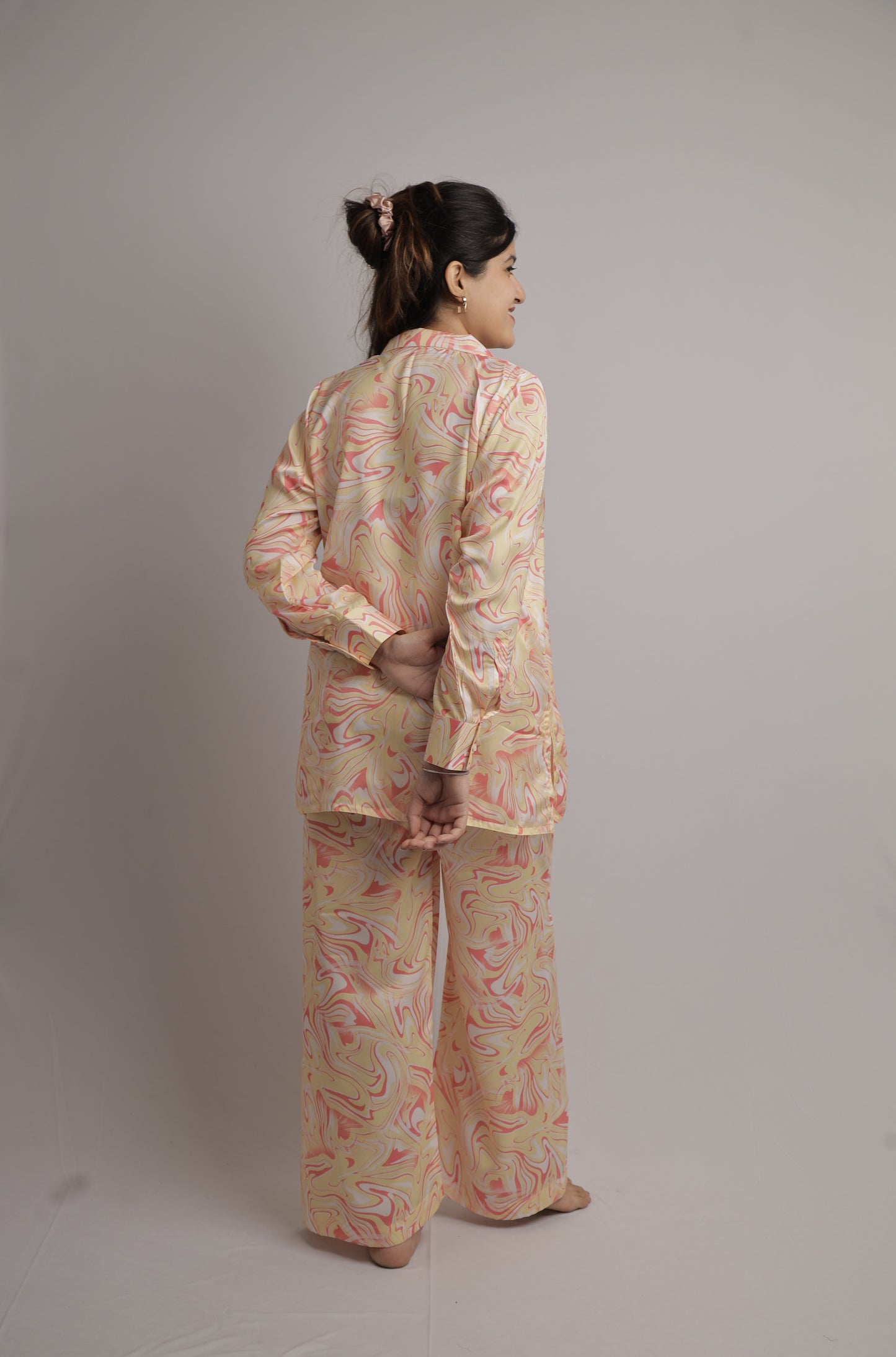 Peach Marbel Co-ord Set