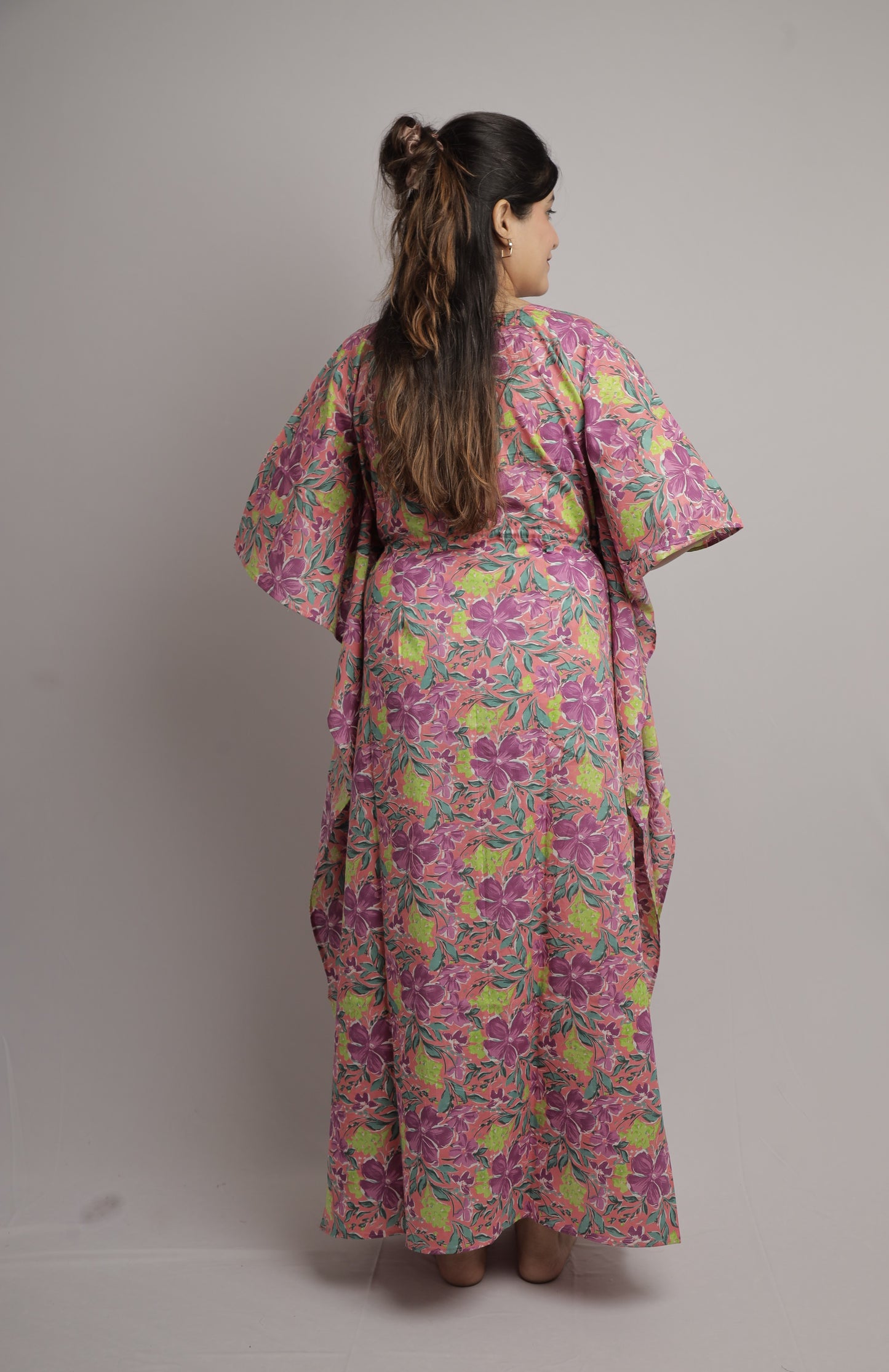 Blush Floral Kaftan Maxi