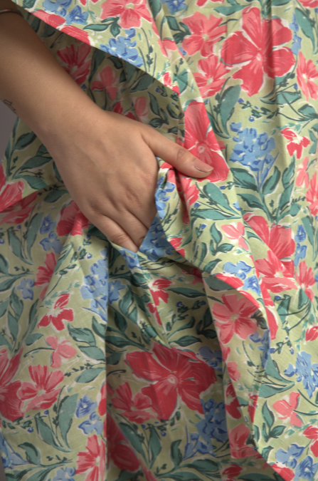 Floral Fiesta Kaftan Co-ord Set